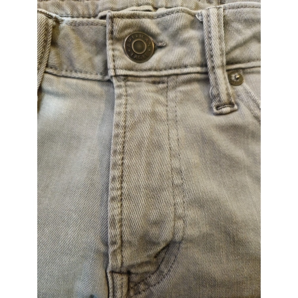 AMERICAN EAGLE Men's 29x32 AIRFLEX+ Distressed Slim Haze Gray Jeans (29x28.5) - Picture 13 of 16
